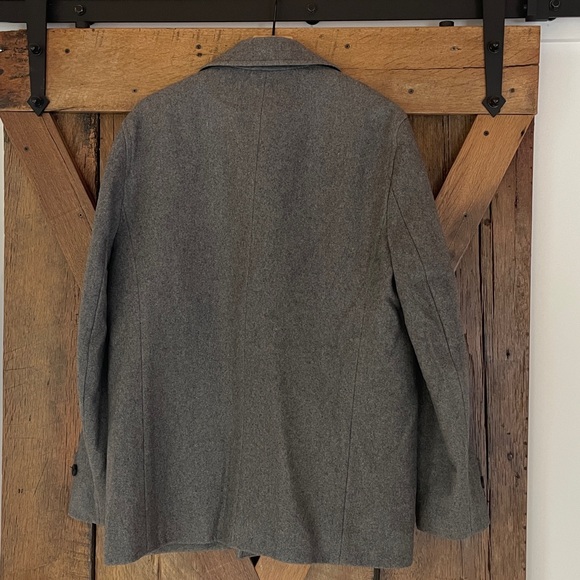 Men’s CLAIBORNE Wool Blend Double Breasted Quilted Peacoat in Heather Gray SZ L - Picture 5 of 9